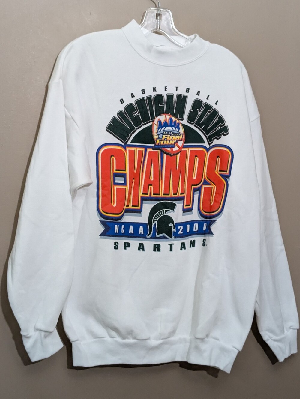 Vintage Y2K Michigan State Spartans Final 4 Champs Sweatshirt Sz Large
